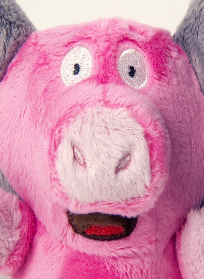 جو دوج لعبة غو دوغ فليبس على شكل خنزير وفيل، لعبة قطيفة صامتة تصدر صوت صرير، مزودة بتقنية حماية من المضغ - وردي، صغير - Image 4